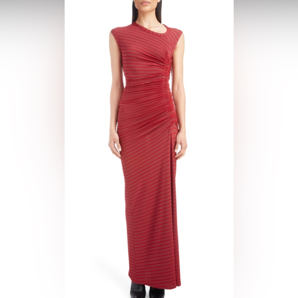 Altein Ruched Textured Jersey Dress (French size 36, USA Small)